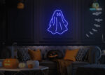 Ghost Neon Sign Dark-Blue