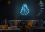 Ghost Neon Sign Ice-Blue