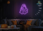 Ghost Neon Sign Purple