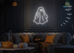 Ghost Neon Sign White