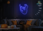 Ghost 👻 Neon Sign Dark-Blue