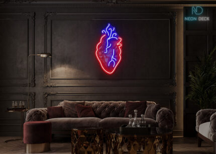 Glowing Heart Neon Sign Multi