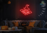 Halloween Bat Neon Sign Red