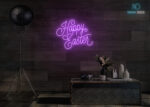 Happy Easter LED Neon Sign Purple