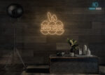 Happy Easter with Eggs Neon Sign Warm-White