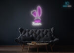 Happy Easter with Rabbit Ears Neon Sign Multi