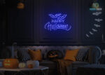 Happy Halloween LED Neon Sign Dark-Blue