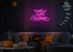 Happy Halloween LED Neon Sign Hot-Pink