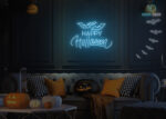 Happy Halloween LED Neon Sign Ice-Blue