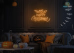 Happy Halloween LED Neon Sign Orange