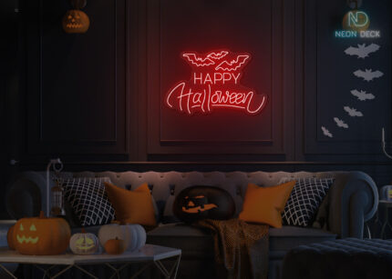 Happy Halloween LED Neon Sign Red