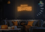 Happy Halloween Neon Sign Orange