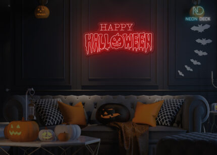 Happy Halloween Neon Sign Red