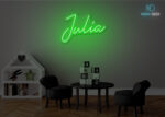 Julia Name Neon Sign Green