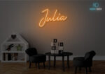 Julia Name Neon Sign Orange