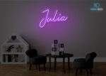 Julia Name Neon Sign Purple