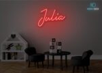 Julia Name Neon Sign Red