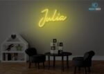 Julia Name Neon Sign Yellow