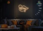 Lips with Dracula Teeth dripping Blood Neon Sign Warm-White