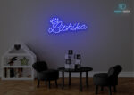 Lithika Name Neon Sign Dark-Blue