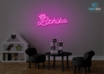 Lithika Name Neon Sign Hot-Pink