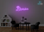 Lithika Name Neon Sign Purple