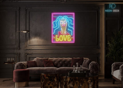 Love Vibes Pop Art LED Neon Sign Multi