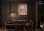 Love Vibes Pop Art LED Neon Sign Warm-White