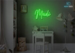 Madi Name Neon Sign Green