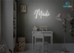Madi Name Neon Sign White