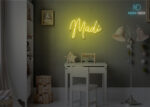 Madi Name Neon Sign Yellow