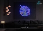 Majestic Unicorn Neon Sign Dark-Blue