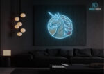 Majestic Unicorn Neon Sign Ice-Blue