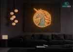 Majestic Unicorn Neon Sign Orange