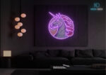 Majestic Unicorn Neon Sign Purple