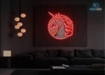 Majestic Unicorn Neon Sign Red