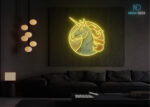 Majestic Unicorn Neon Sign Yellow