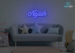 Najiah Name Neon Sign Dark-Blue