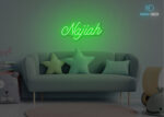 Najiah Name Neon Sign Green
