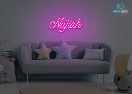 Najiah Name Neon Sign Hot-Pink