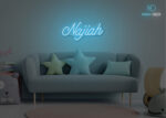 Najiah Name Neon Sign Ice-Blue