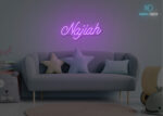 Najiah Name Neon Sign Purple
