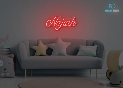 Najiah Name Neon Sign Red
