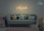 Najiah Name Neon Sign Warm-White