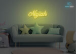 Najiah Name Neon Sign Yellow