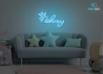 Nehay Name Neon Sign Ice-Blue