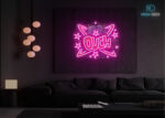 Ouch Comic Burst LED Neon Sign Hot-Pink