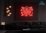 Ouch Comic Burst LED Neon Sign Red