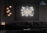 Ouch Comic Burst LED Neon Sign White