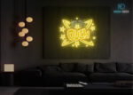 Ouch Comic Burst LED Neon Sign Yellow